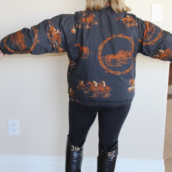 Vintage Ralph Lauren Equestrian Puffer Jacket Size Medium - Picture 7 of 16